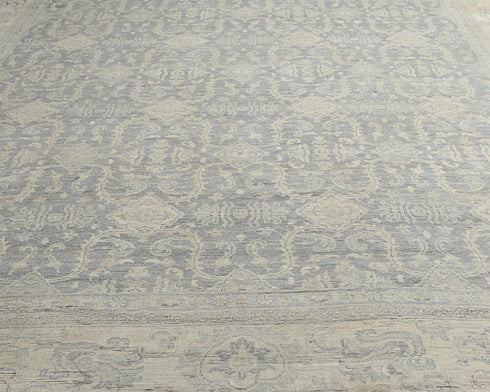 12x15 Zeigler Gray Afghan Hand Knotted Wool Area Rug